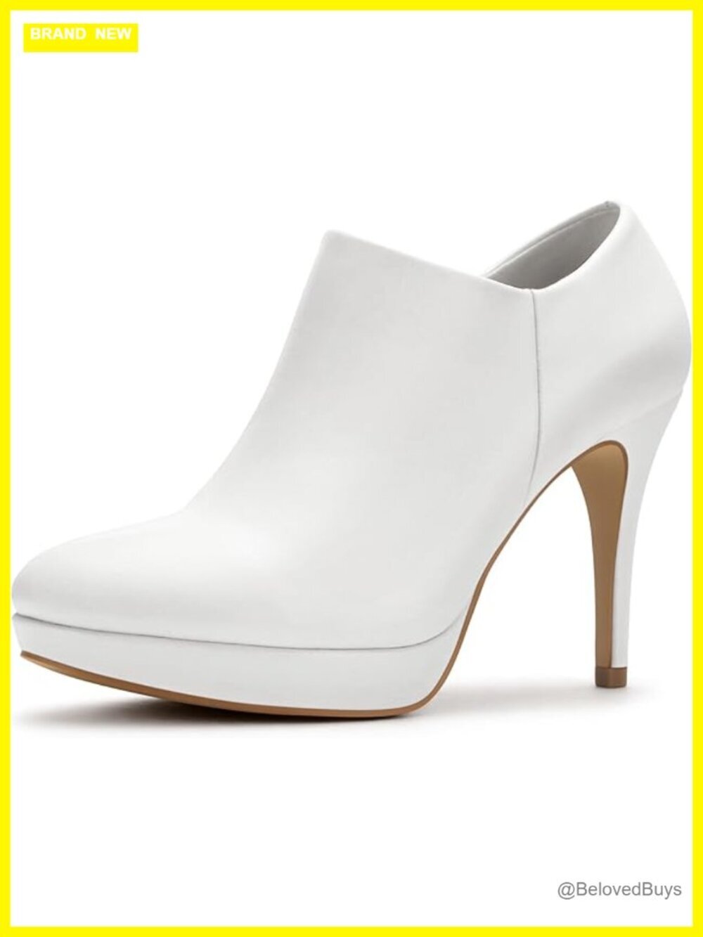 Almond Toe Faux Leather Zip Ankle Booties Stiletto Heel Rhinestone